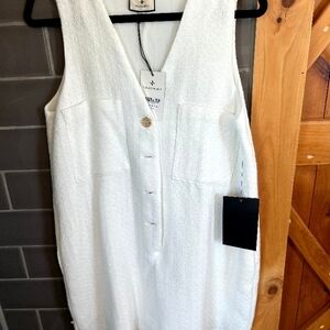 Tuckernuck Ivory Textured Sleeveless Jumpsuit